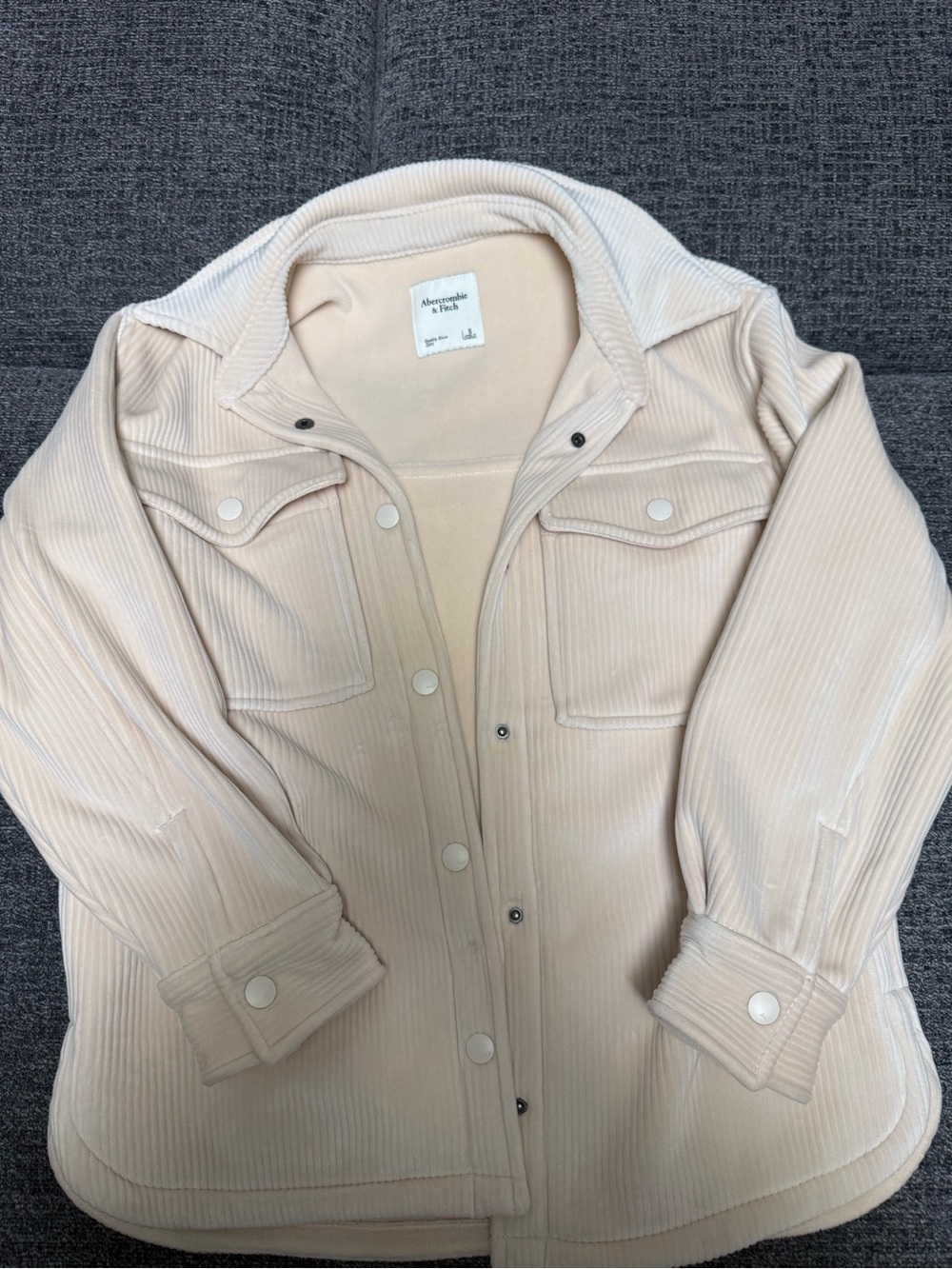 Abercrombie & Fitch Cream Corduroy Jacket